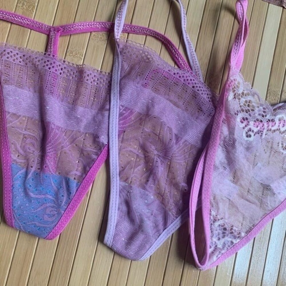 NEW Women’s 15 Pair Lace G-String Thong Set S/M - Picture 7 of 9